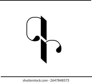 Interlocked A and R Logo – Luxury Calligraphy Alphabet Monogram, Vintage AR Logo