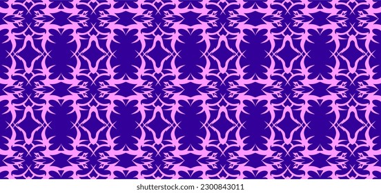Interlocking abstract pattern on purple background