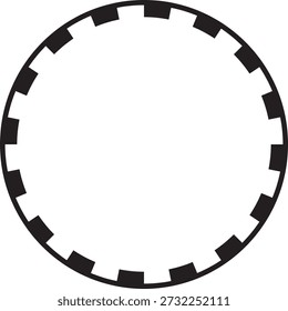 interlocking circle abstract design gear style round pattern modern graphic frame branding decorative