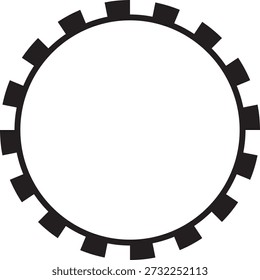 interlocking circle abstract design gear style round pattern modern graphic frame branding decorative
