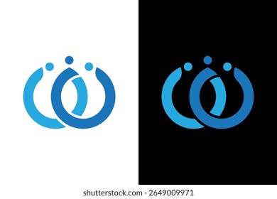 Círculos de entrelaçamento Design de logotipo moderno