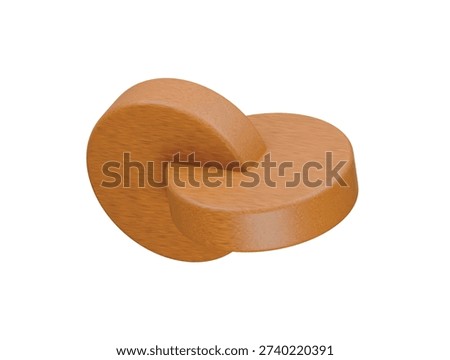 interlocking disc icon 3d illustration render