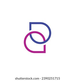 Interlocking double O in two different colours logo