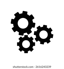 Interlocking Gears Illustrating Teamwork and Collaboration icon vector illustration