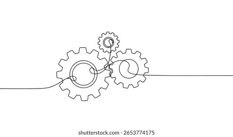 Mecanismos de engrenagens interligadas acionando o movimento em conjunto conceitos complexos de engenharia representação abstrata de sistemas mecânicos