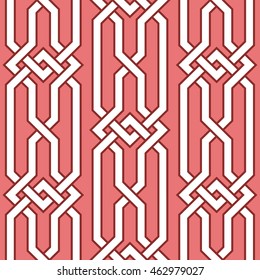 Interlocking geometric pattern seamless background tile