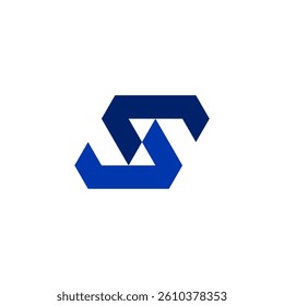 Interlocking Geometric S cones Logo