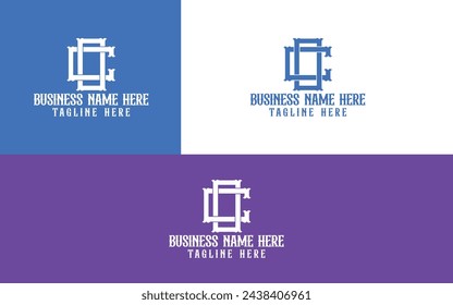 Logotipo entrelazado de la letra O y C, logotipo del monograma de OC o monograma de CO en un estilo vintage
