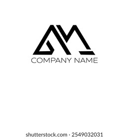 Interlocking AM Monogram Logo.
: A monogram logo featuring the letters "A" and "M" interlocking in a geometric, angular design. The letters are formed using bold lines, creating a strong and modern lo