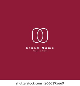 Interlocking ovals logo on a maroon background