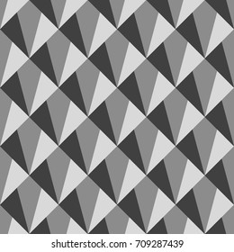 Interlocking polygons tessellation background. Image with repeated triangles, quadrangles, rhombuses, kites. Seamless pattern with polygons. Modern motif. Geometric figures ornament. Vector for print.