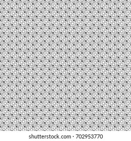 Interlocking polygons tessellation background. Seamless surface pattern design with triangles, quadrangles, pentagons. Modern japanese motif. Grid image. Digital paper for textile print. Vector grill.