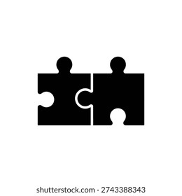 Interlocking Puzzle Pieces Connection Icon