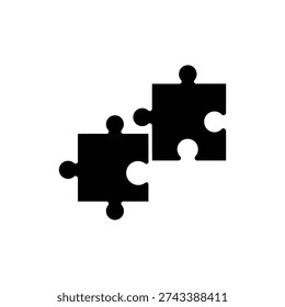 Interlocking Puzzle Pieces Connection Icon