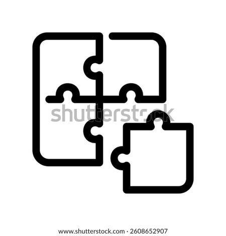 Interlocking puzzle pieces outline signifying solutions and integration strategy