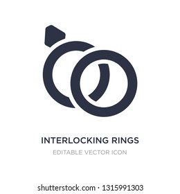 interlocking rings icon on white background. Simple element illustration from General concept. interlocking rings icon symbol design.