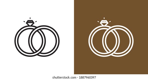Interlocking rings icon vector. Trendy flat interlocking rings icon from general collection isolated on white background. Vector illustration can be used for web and mobile graphic design, logo, eps10