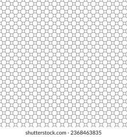 interlocking squares and octogons black line lattice seamless background pattern