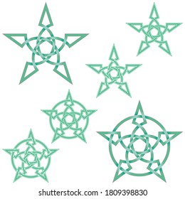 Interlocking star design in Celtic style