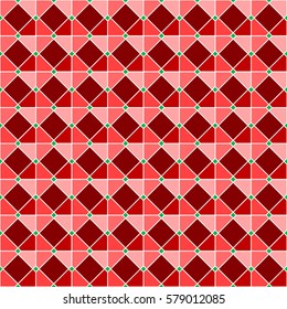 Interlocking tessellation pattern made of overlapping octagons, similar to traditional Islamic geometric patterns - seamless editable repeating vector background (red)