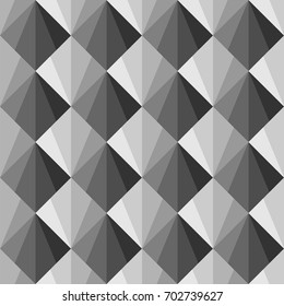 Interlocking triangles tessellation background. Image with repeated triangular shapes. Seamless surface pattern design with polygons. Diamonds motif. Digital paper for print, page fill. Vector art.