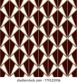 Interlocking triangles tessellation. Contemporary print with repeated scallops. Seamless surface pattern design with fish scales. Modern japanese abstract ornamental background. Squama motif. Vector
