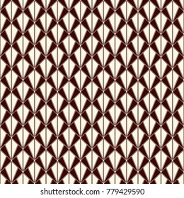 Interlocking triangles tessellation. Contemporary print with repeated scallops. Seamless surface pattern design with fish scales. Modern japanese abstract ornamental background. Squama motif. Vector