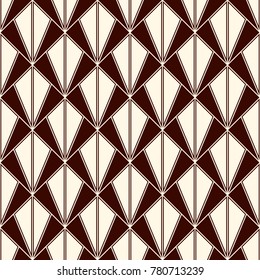 Interlocking triangles tessellation. Contemporary print with repeated scallops. Seamless surface pattern design with fish scales. Modern japanese abstract ornamental background. Squama motif. Vector