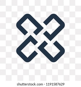 Interlocking vector icon isolated on transparent background, Interlocking transparency concept can be used web and mobile