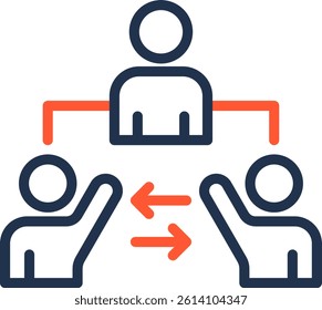 Intermediaries Icon Color Line Vector Illustration