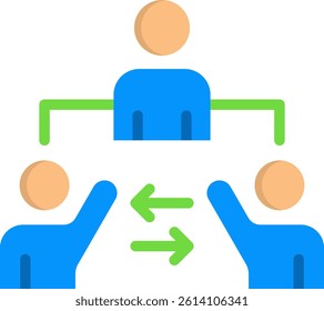 Intermediaries Icon Flat Vector Illustration