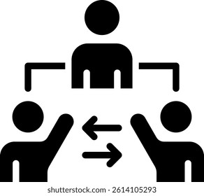 Intermediaries Icon Glyph Vector Illustration