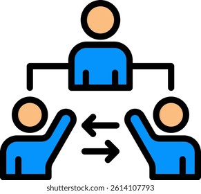 Intermediaries Icon Lineal Color Vector Illustration
