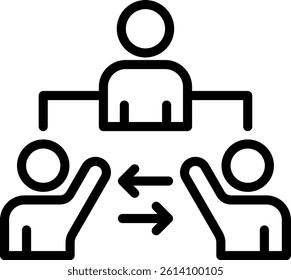Intermediaries Icon Outline Vector Illustration