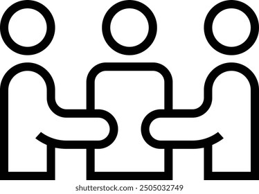 intermediary icon. Thin linear style design isolated on white background