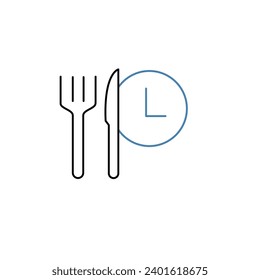 intermittens fasting concept line icon. Simple element illustration. intermittens fasting concept outline symbol design.