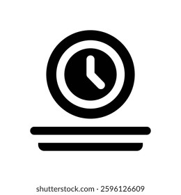 intermittent fasting glyph icon. Strong and solid vector icon for websites, mobile interfaces, presentations, and visual branding. High quality and easy to edit.