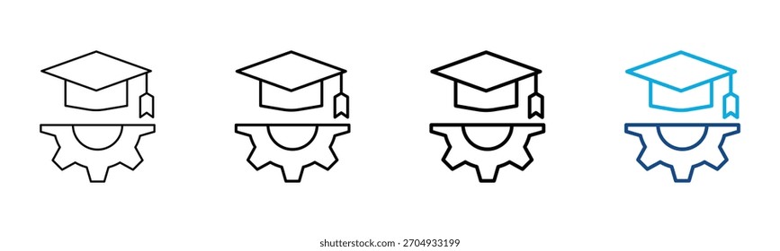 Intern Icon Different Style Outline Collection Set Vector Illustration
