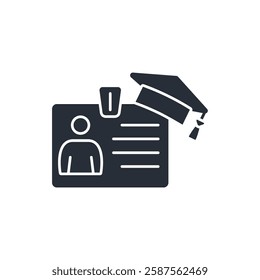 Intern icons isolated on White Background. Flat style design