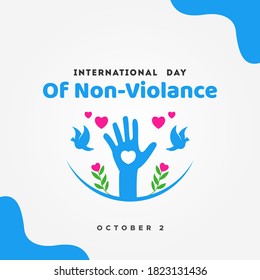 Internaional Day Of Non Violance Day Vector Design Illustration For Banner and Background