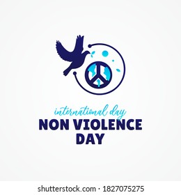 Internaional Day Of Non Violance Day Vector Design Illustration For Banner and Background