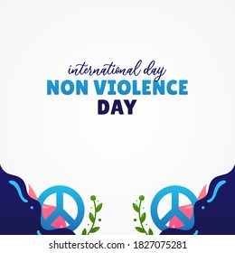 Internaional Day Of Non Violance Day Vector Design Illustration For Banner and Background