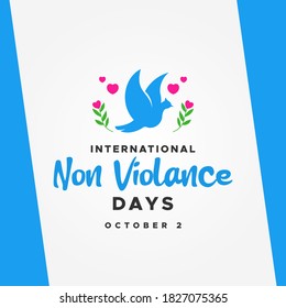 Internaional Day Of Non Violance Day Vector Design Illustration For Banner and Background