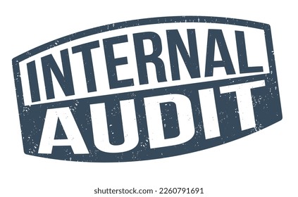 Internal audit grunge rubber stamp on white background, vector illustration