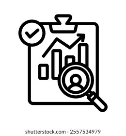 internal audit icon line vector illustration on white background.