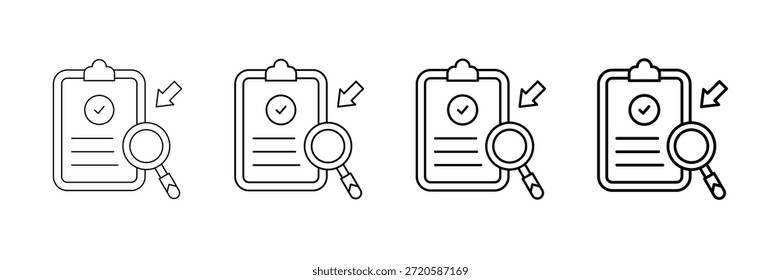 Vetor De Ícones De Auditoria Interna Definido Em Estilo De Linha De Traçado Diferente