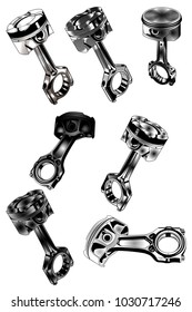internal combustion engine car pistons iron steel push hard mechanic make any size