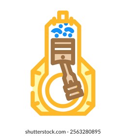 internal combustion engine industry color icon vector. internal combustion engine industry sign. isolated symbol illustration