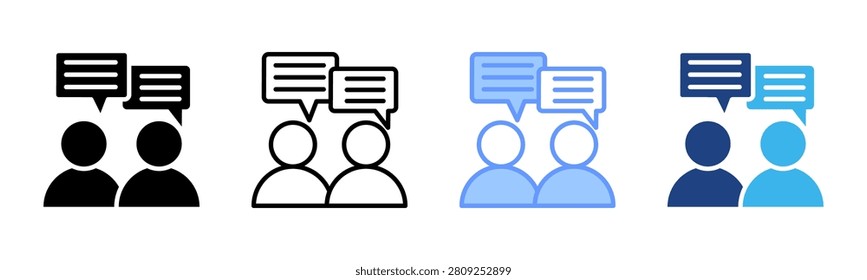 Internal Communication icon set multiple style collection