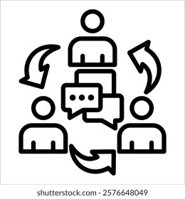 Internal Communications Icon Element For Design